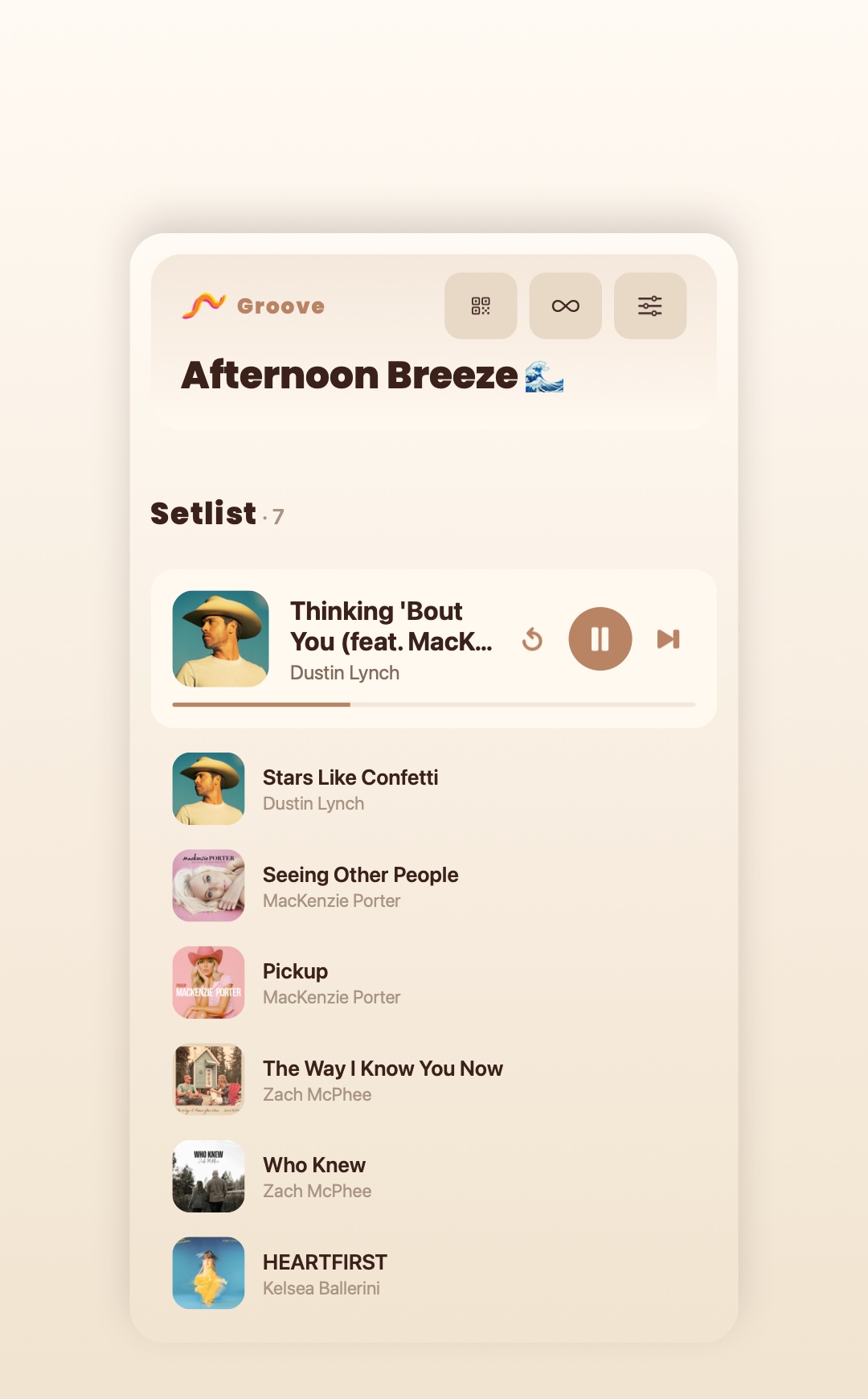 Host a Groove. Build the setlist together.
